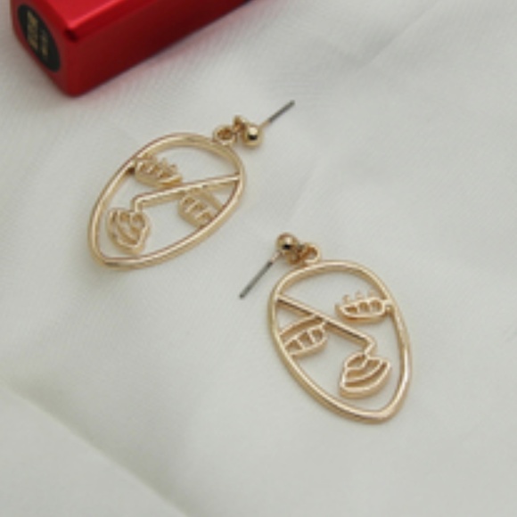 Picasso Art Portrait Drop Earrings - Picture 2 of 4
